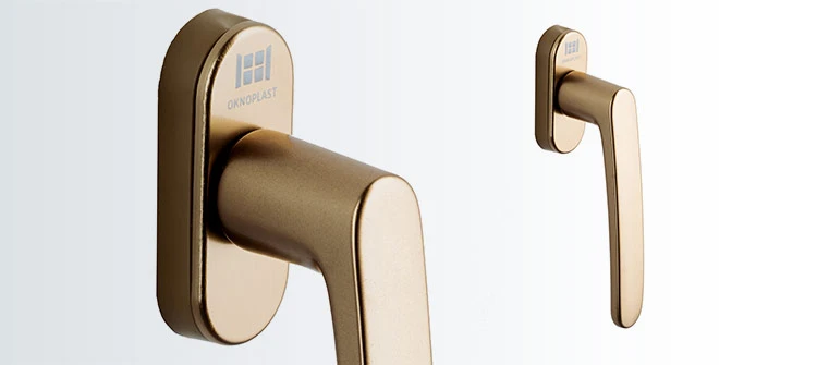 OKNOPLAST Klamka dESIGN+ Ciemnozłota
