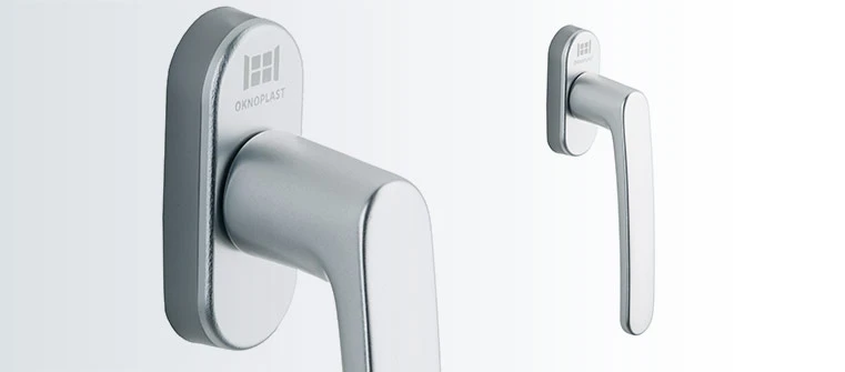 OKNOPLAST Klamka dESIGN+ Srebrna